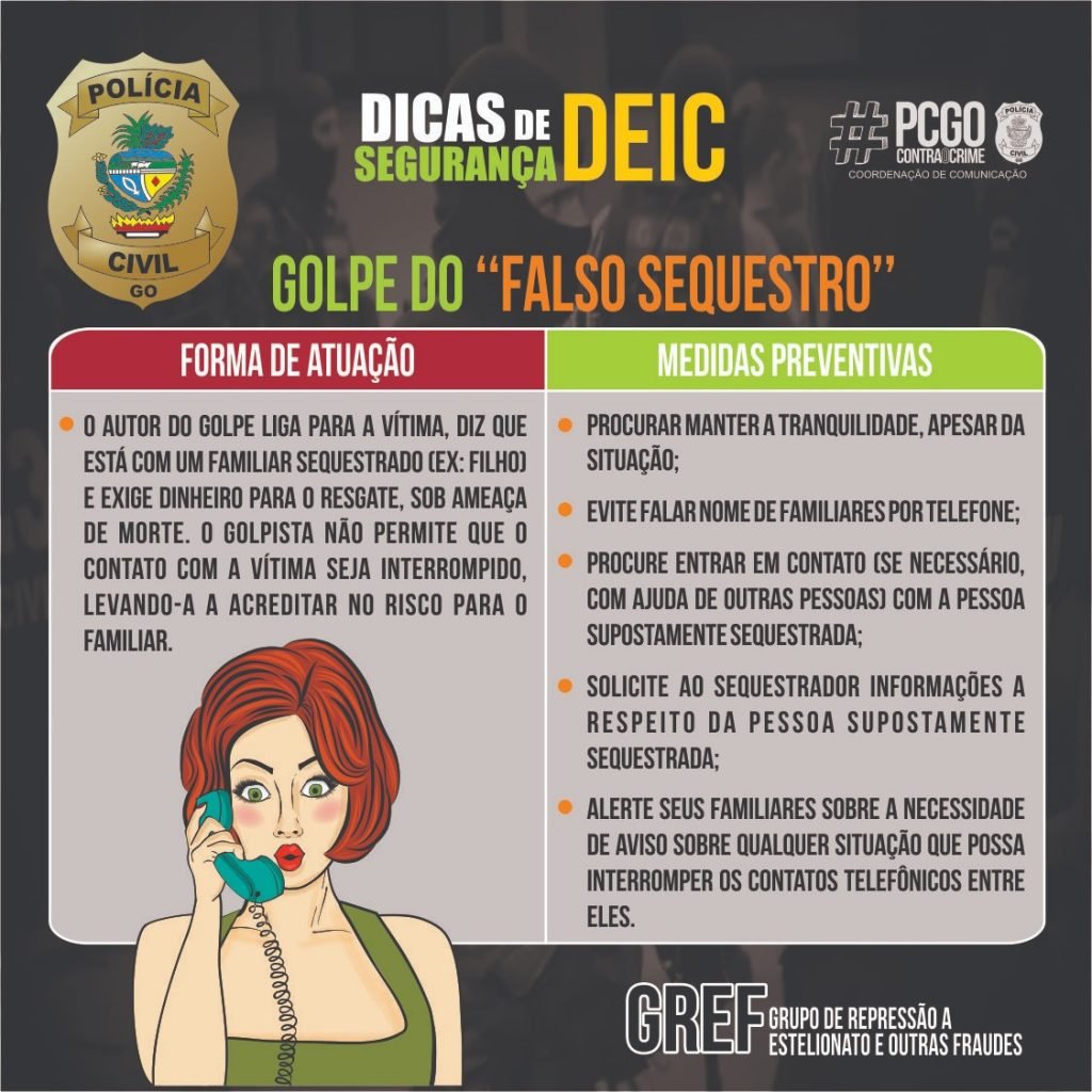 Sinpol Orienta Dicas De Como Agir Diante Do Golpe De Falso Sequestro Sinpol Go 6467